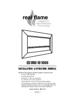 Real Flame EXURO IO1000 Installation & Operating Manual preview