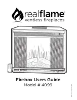 Real Flame Firebox 4099 User Manual preview