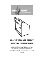 Real Flame HEATSEEKER 700 Installation & Operating Manual preview