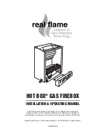 Real Flame Hot Box Installation & Operating Manual preview