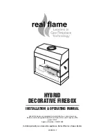 Предварительный просмотр 1 страницы Real Flame Hybrid 1000 Installation & Operating Manual