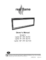 Preview for 1 page of Real Flame Ignite  RF XLF100 Owner'S Manual