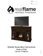 Real Flame Lannon 3300 Assembly Instructions Manual preview