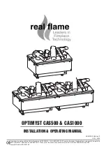 Preview for 1 page of Real Flame OPTIMYST CAS1000 Installation & Operating Manual