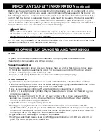 Preview for 5 page of Real Flame T9620 LP Owner'S Manual