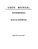 Preview for 1 page of Real-HD technology RHDMX0404 User Manual