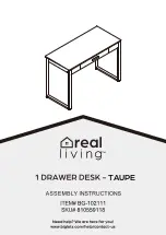 Предварительный просмотр 1 страницы real living 810559118 Assembly Instructions Manual