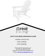 real living Adirondack JK89002W Assembly Instruction preview