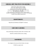 Preview for 2 page of real living BG-102116 Assembly Instructions