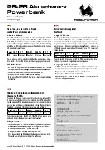 Preview for 1 page of Real Power PB-26 Alu Quick Start Manual