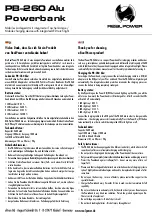 Preview for 1 page of Real Power PB-260 Alu Quick Start Manual