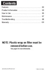 Preview for 2 page of Real Spirit Advanced Pure Air APA-5050 UV Owner'S Manual