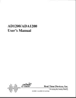 Real Time Devices AD1200 User Manual preview