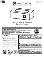 RealFlame Aegean C9811LP Owner'S Manual preview