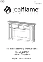 Preview for 1 page of RealFlame Alcott 4130E Mantel Assembly Instructions