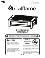 RealFlame Hamilton 946 Assembly Instructions Manual preview