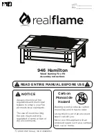 RealFlame Hamilton 946 Assembly Instructions Manual предпросмотр