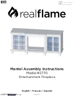 Preview for 1 page of RealFlame Mantel 2770 Assembly Instructions Manual