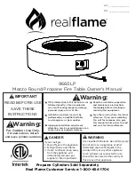 RealFlame Mezzo 9660LP Owner'S Manual preview