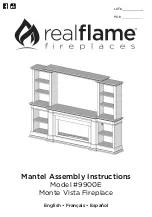 RealFlame Monte Vista 9900E Assembly Instructions Manual предпросмотр