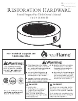 RealFlame Round Propane Fire Table Owner'S Manual предпросмотр