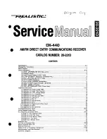 Realistic DX-440 Service Manual предпросмотр