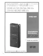 Realistic Pocket-Scan Pro-22 Owner'S Manual preview