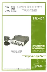 Realistic TRC-424 Owner'S Manual предпросмотр