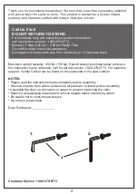 Preview for 2 page of realspace 25230143 Assembly Instructions And Warranty Information