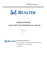 Realtek Semiconductor RTL8822CE User Manual preview