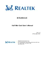 Realtek RTL8812AE User Manual preview