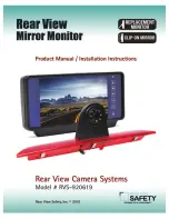 Preview for 1 page of Rear view safety RVS-619P Product Manual Installation & Instructions