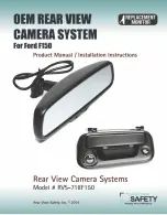 Preview for 1 page of Rear view safety RVS-718F150 Product Manual Installation & Instructions