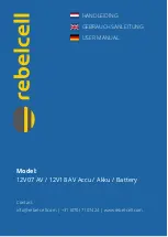 Предварительный просмотр 1 страницы Rebelcell 12V07 AV User Manual