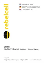 Rebelcell 24V100 AV User Manual предпросмотр