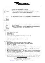 Preview for 6 page of REBER 12000 N GREEN JUICER User Reference