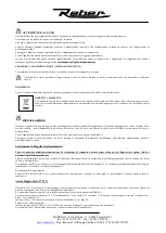 Preview for 6 page of REBER 9750 N User’S Reference: Use And Maintenance