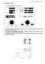 Preview for 20 page of Reboot RBM-1500 Operation Manual