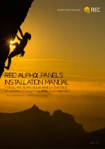 REC Alpha Pure Series Installation Manual preview