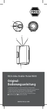 RECA 0981301600000 1 Operating Instructions Manual preview