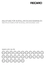 Preview for 1 page of RECARO 00088004040050 Instructions For Installation And Use Manual