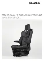 RECARO C 6000 SCANIA STREAMLINE Installation Instructions Manual preview