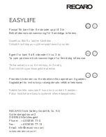 Preview for 105 page of RECARO EASYLIFE Instruction Manual