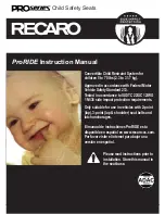 RECARO ProRIDE Instruction Manual предпросмотр