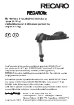 Preview for 63 page of RECARO RECAROfix Instructions For Installation And Use Manual