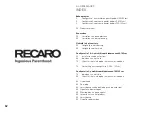 Preview for 52 page of RECARO SALIA 125 User Manual