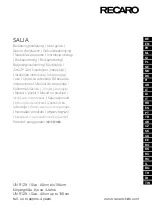 RECARO SALIA User Manual preview