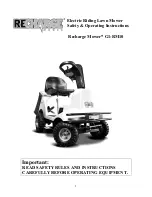 Предварительный просмотр 1 страницы Recharge Mower G1-RM10 Safety & Operating Instructions Manual