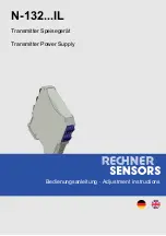 Rechner Sensors N-132 IL Series Adjustment Instructions Manual preview