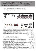 Reckhorn A-408 User Manual preview